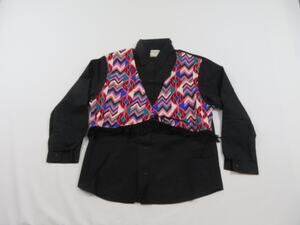 Western Plains Trading Co Shirt Bib Style Southwestern Button Down Sz M 1990s